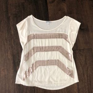 Express sequin top xs